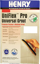 Henry UniFlex Pro 13105 Polymer Modified Grout, Powder, Cocoa, 8 lb, Box